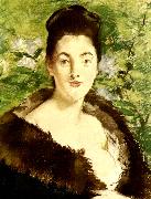 dam med palskrage, Edouard Manet